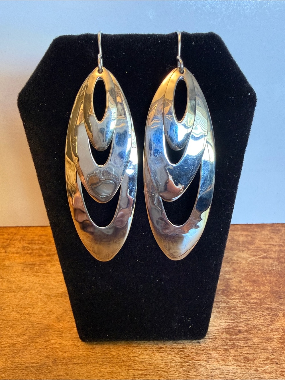 Robert Lee Morris Design Sterling Silver Triple Dangle Earrings- Women Jewelry
